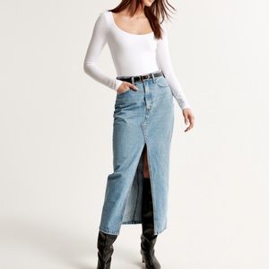 Abercrombie Long Denim Skirt